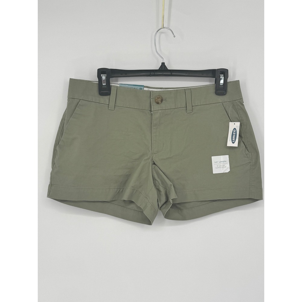 Old Navy Chino Shorts Womens Size 4 Olive Green NEW 3.5 Inch Inseam Mid Rise